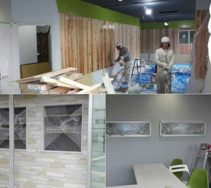 内壁の塗装、ほぼ完成です(^-^)